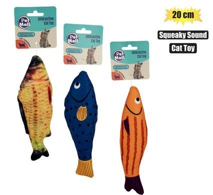 Pet cat toy plush fish 20cm