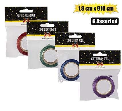 Gift-decor ribbon roll metal 1.8cmx910cm