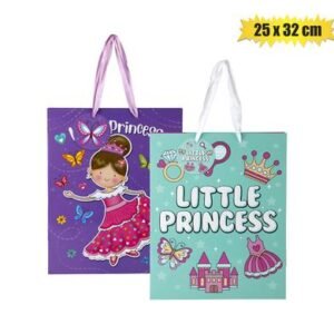 Gift-bag designer lrg 25x32cm princess
