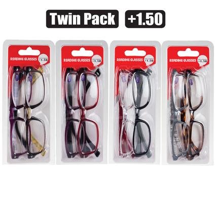 Reading glass twin packs strngth:1.5