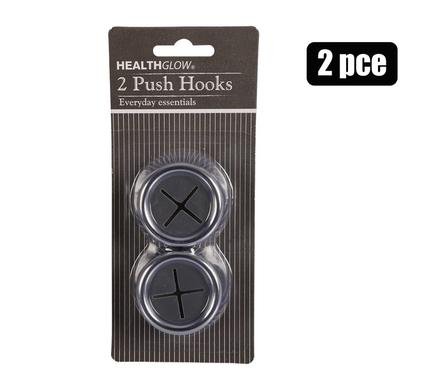 Hook towel push 2pce 4cm