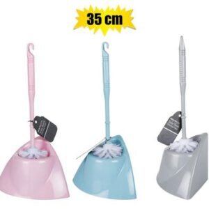 Toilet brush w/stand pl