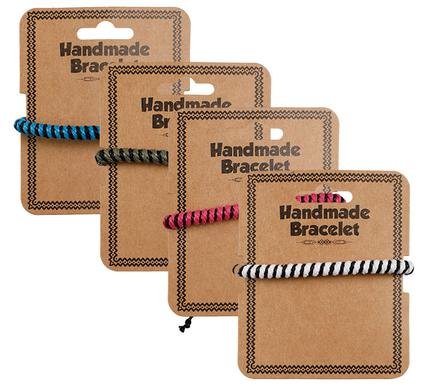 Jewellery bracelet leather thin asstd