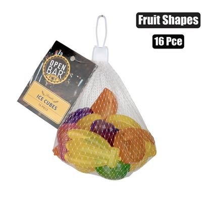 Ice cube re-usable fruit shaped 16 pc