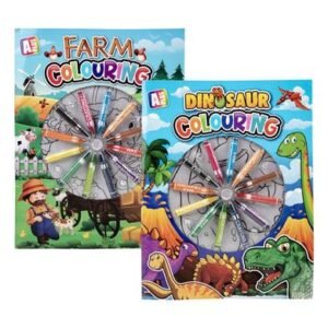 Book colouring boy w/wax crayons asstd