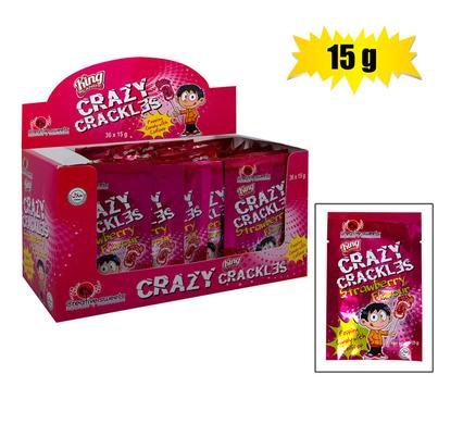 Sweet candy cs crazy crackles strbry 15g