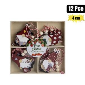 Xmas tree decor wdn gnome orno4cm 12pc