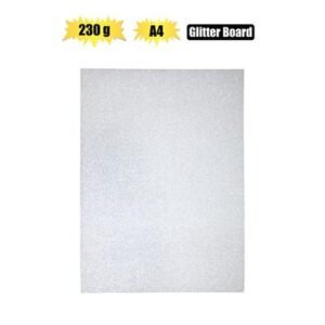 Art+craft a4 glitter board 230gsm silver