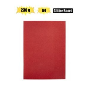 Art+craft a4 glitter board 230gsm red